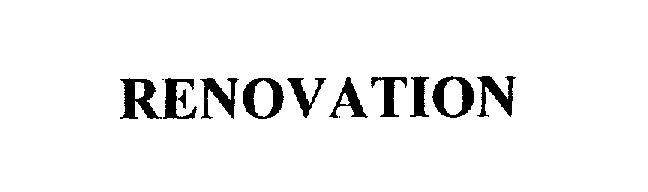 Trademark Logo RENOVATION