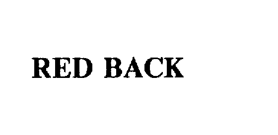 Trademark Logo RED BACK