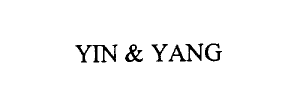 Trademark Logo YIN & YANG