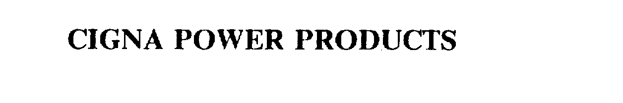 Trademark Logo CIGNA POWER PRODUCTS