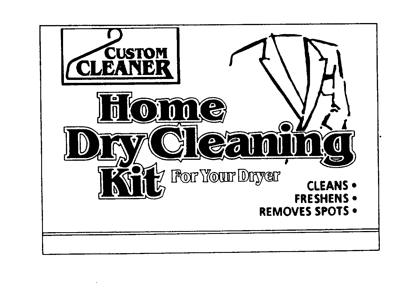  CUSTOM CLEANER HOME DRY CLEANING KIT FOR YOUR DRYER CLEANS FRESHENS REMOVES SPOTS