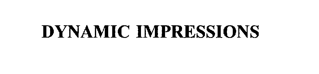 Trademark Logo DYNAMIC IMPRESSIONS