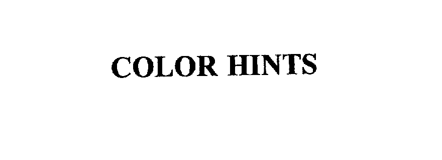  COLOR HINTS