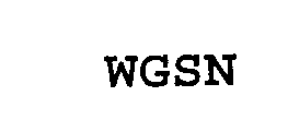 Trademark Logo WGSN