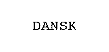 Trademark Logo DANSK