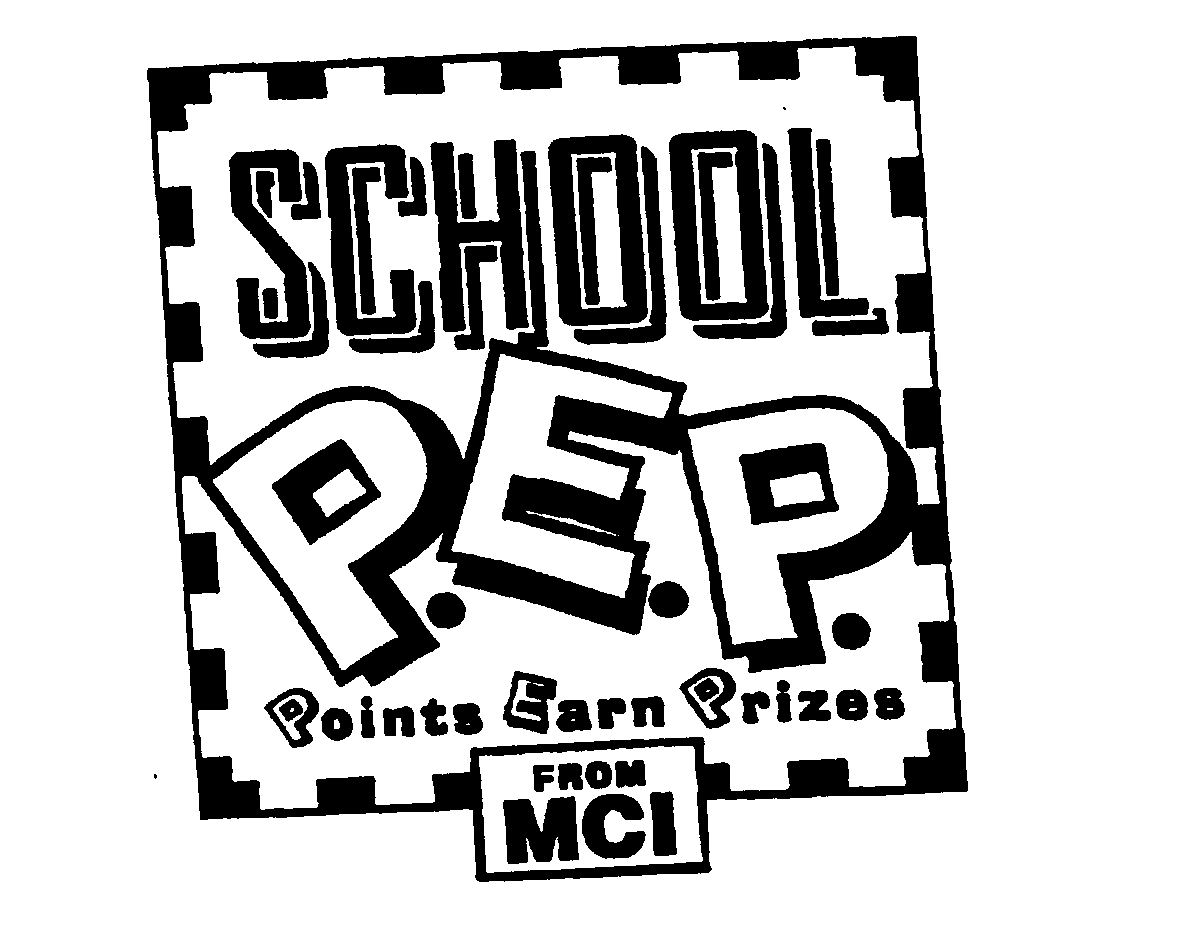 Trademark Logo SCHOOL PEP POINTS EARN PRIZES FROM MCI