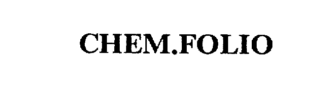 Trademark Logo CHEM.FOLIO