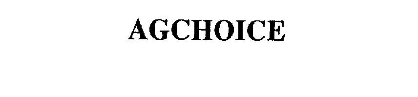 Trademark Logo AGCHOICE
