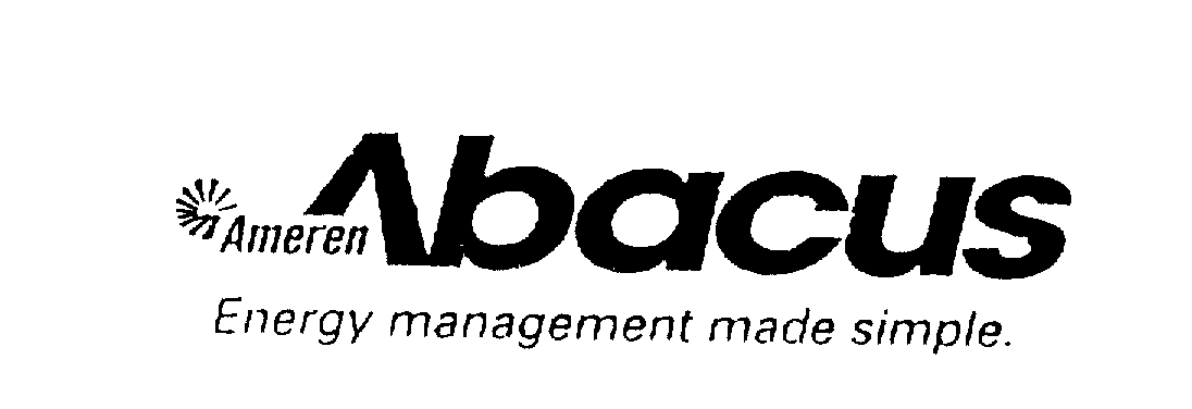 Trademark Logo AMEREN ABACUS ENERGY MANAGEMENT MADE SIMPLE.