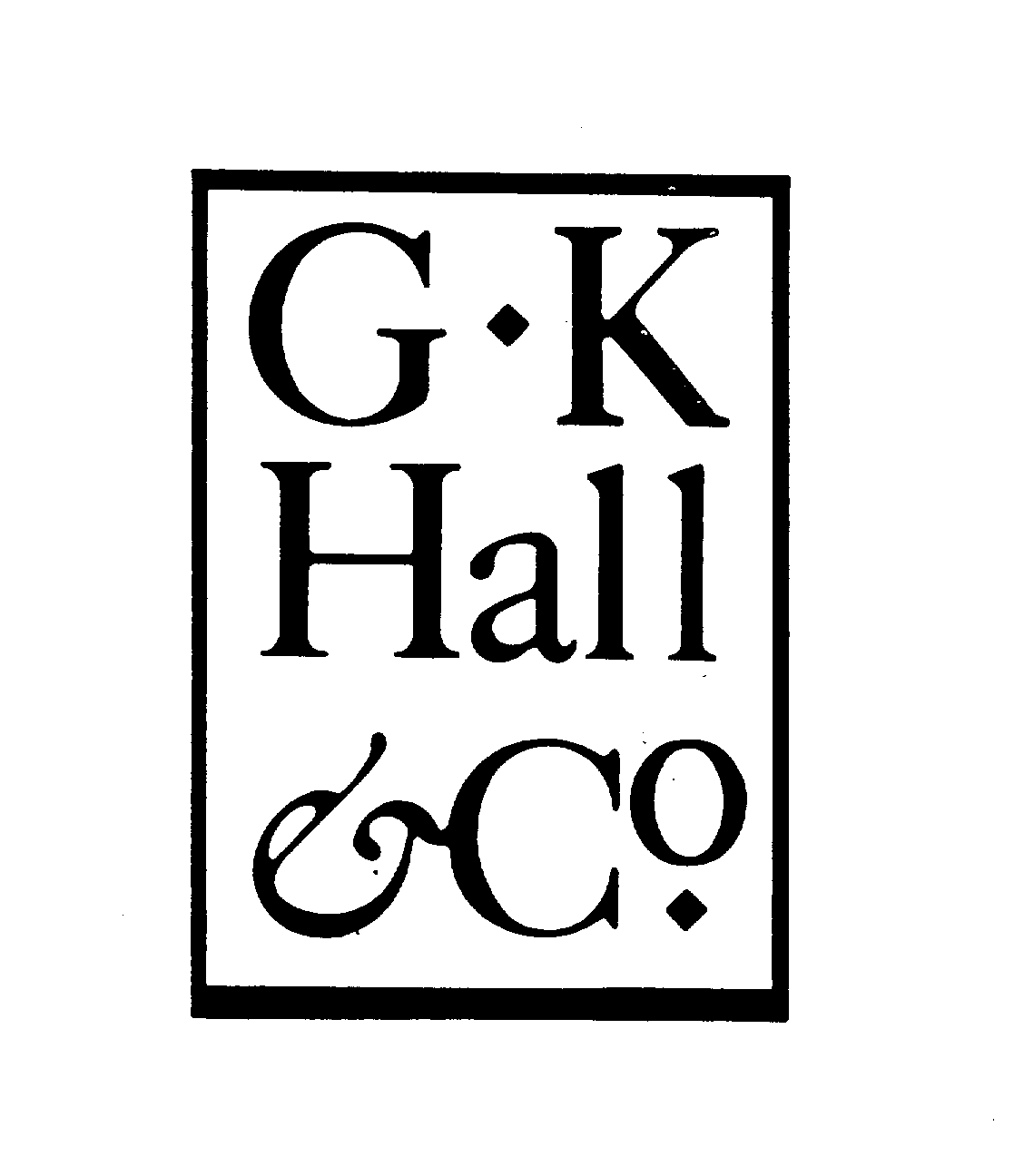 Trademark Logo G K HALL & CO.