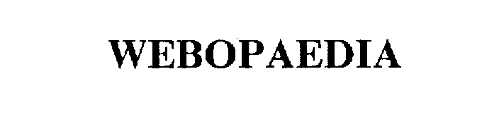 Trademark Logo WEBOPAEDIA