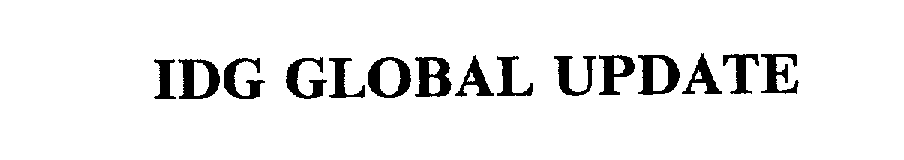 Trademark Logo IDG GLOBAL UPDATE