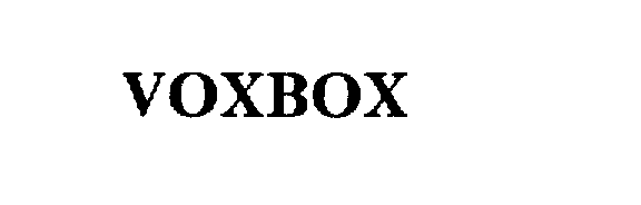 Trademark Logo VOXBOX