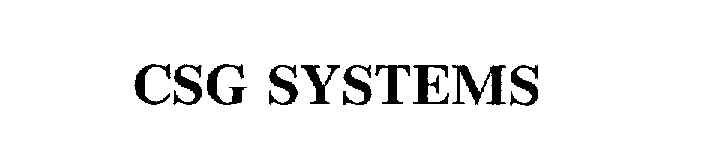 CSG SYSTEMS