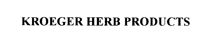  KROEGER HERB PRODUCTS