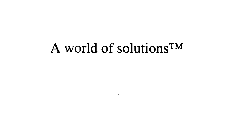 Trademark Logo A WORLD OF SOLUTIONS