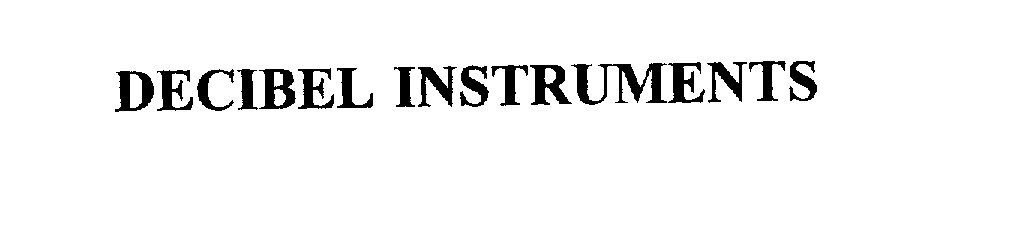 Trademark Logo DECIBEL INSTRUMENTS