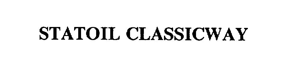 Trademark Logo STATOIL CLASSICWAY