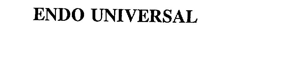 Trademark Logo ENDO UNIVERSAL