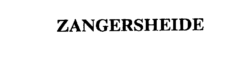 Trademark Logo ZANGERSHEIDE