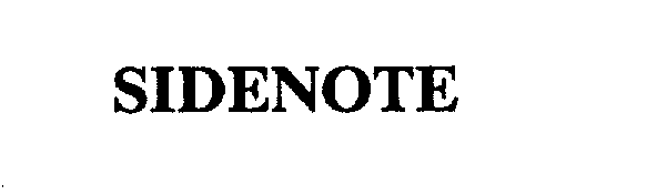 Trademark Logo SIDENOTE