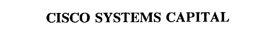  CISCO SYSTEMS CAPITAL