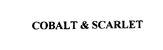 Trademark Logo COBALT & SCARLET