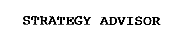 Trademark Logo STRATEGY ADVISOR
