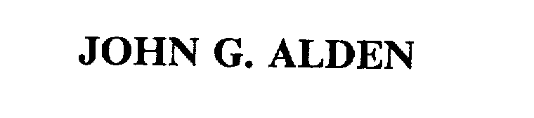 Trademark Logo JOHN G. ALDEN