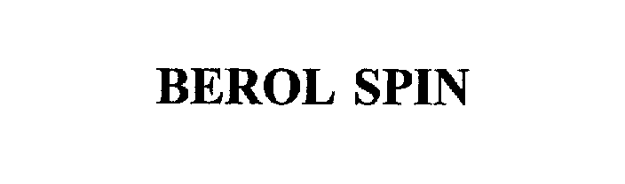Trademark Logo BEROL SPIN