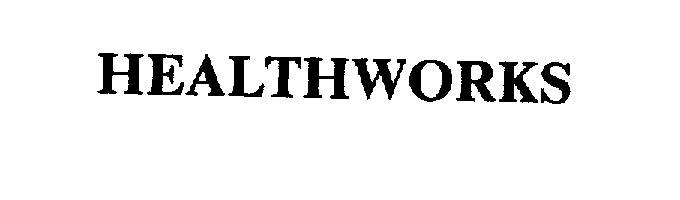 Trademark Logo HEALTHWORKS