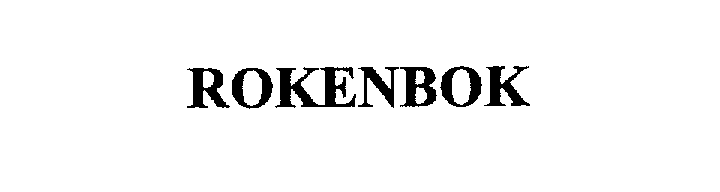 Trademark Logo ROKENBOK