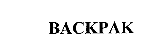 Trademark Logo BACKPAK