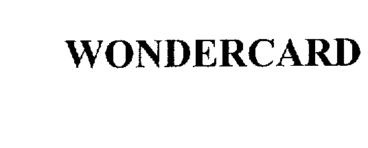 Trademark Logo WONDERCARD