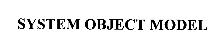 Trademark Logo SYSTEM OBJECT MODEL