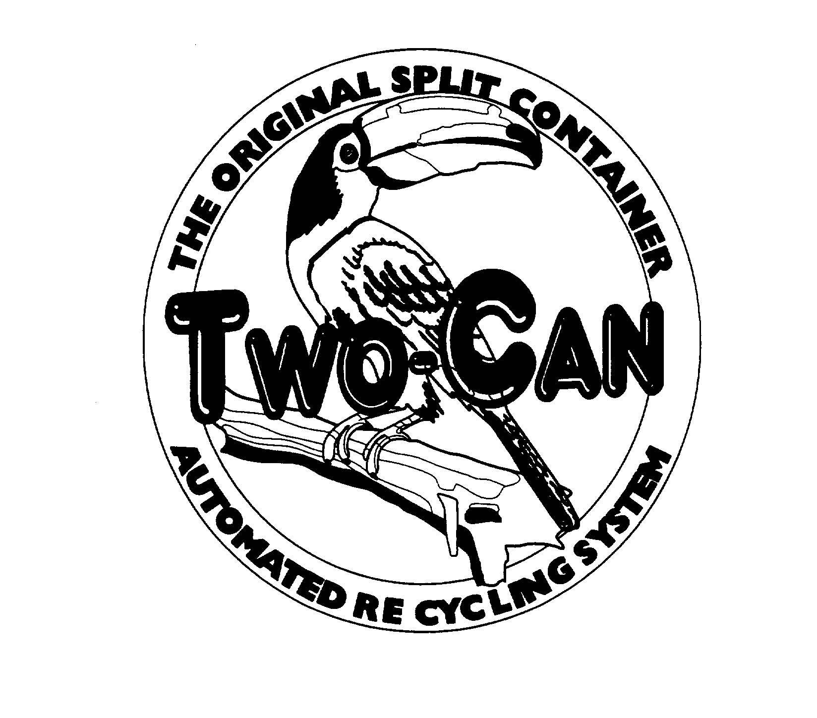 Trademark Logo TWO-CAN THE ORIGINAL SPLIT CONTAINER AUTOMATED RE CYCLING SYSTEM