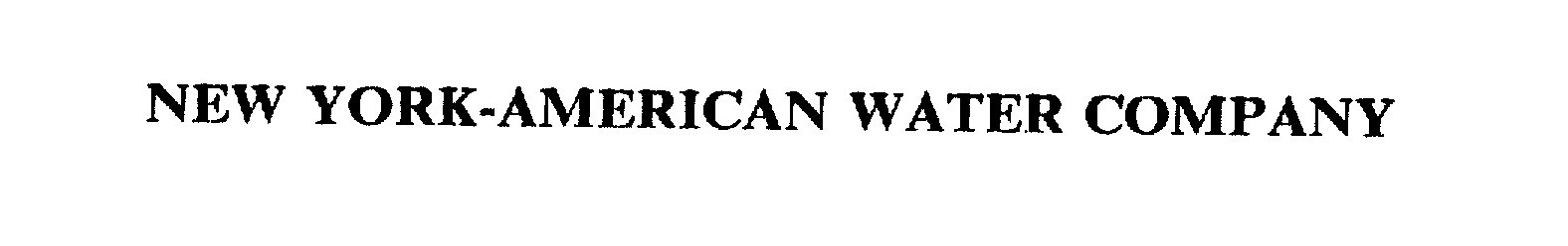  NEW YORK-AMERICAN WATER COMPANY