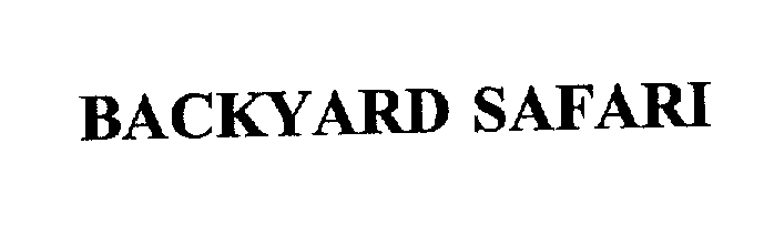 Trademark Logo BACKYARD SAFARI