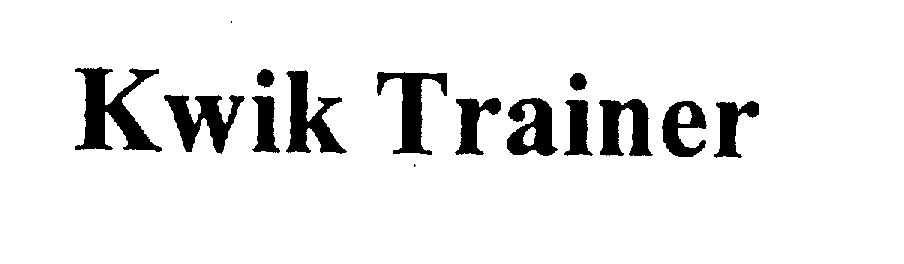 Trademark Logo KWIK TRAINER