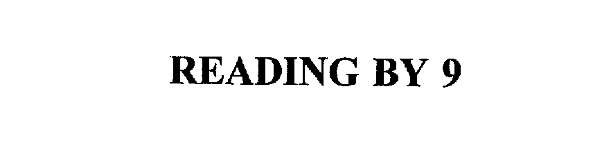 Trademark Logo READING BY 9