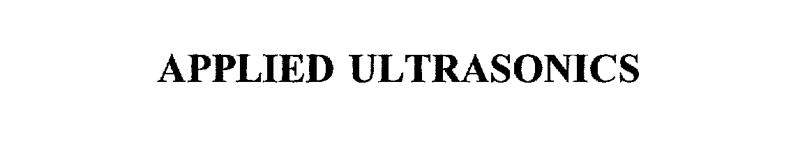 Trademark Logo APPLIED ULTRASONICS