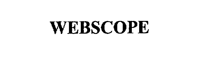 Trademark Logo WEBSCOPE