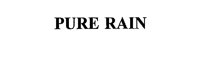 Trademark Logo PURE RAIN