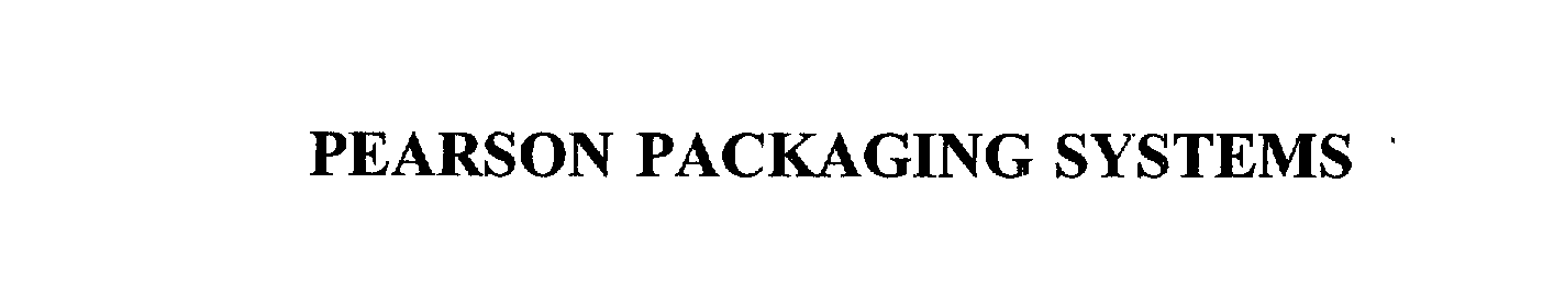 Trademark Logo PEARSON PACKAGING SYSTEMS
