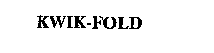 Trademark Logo KWIK-FOLD