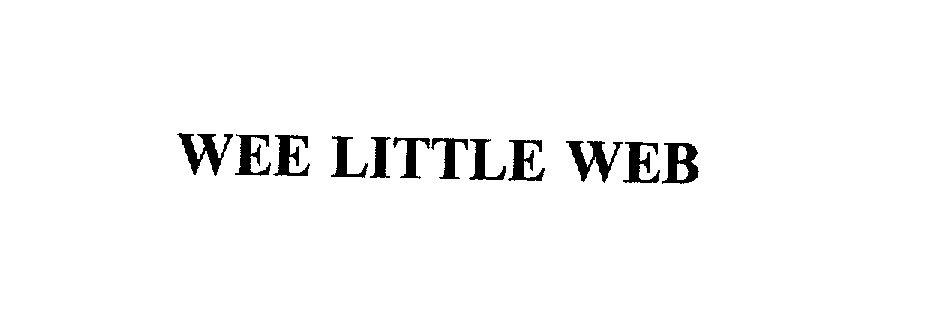 Trademark Logo WEE LITTLE WEB