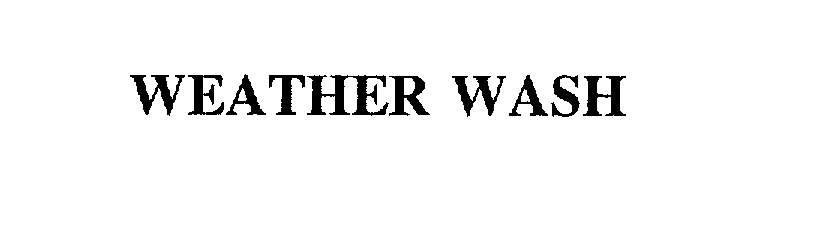 Trademark Logo WEATHER WASH