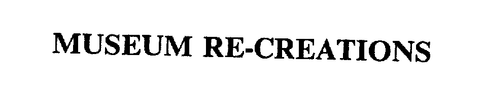 Trademark Logo MUSEUM RE-CREATIONS