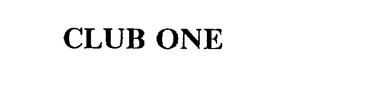 Trademark Logo CLUB ONE