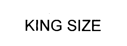 Trademark Logo KING SIZE